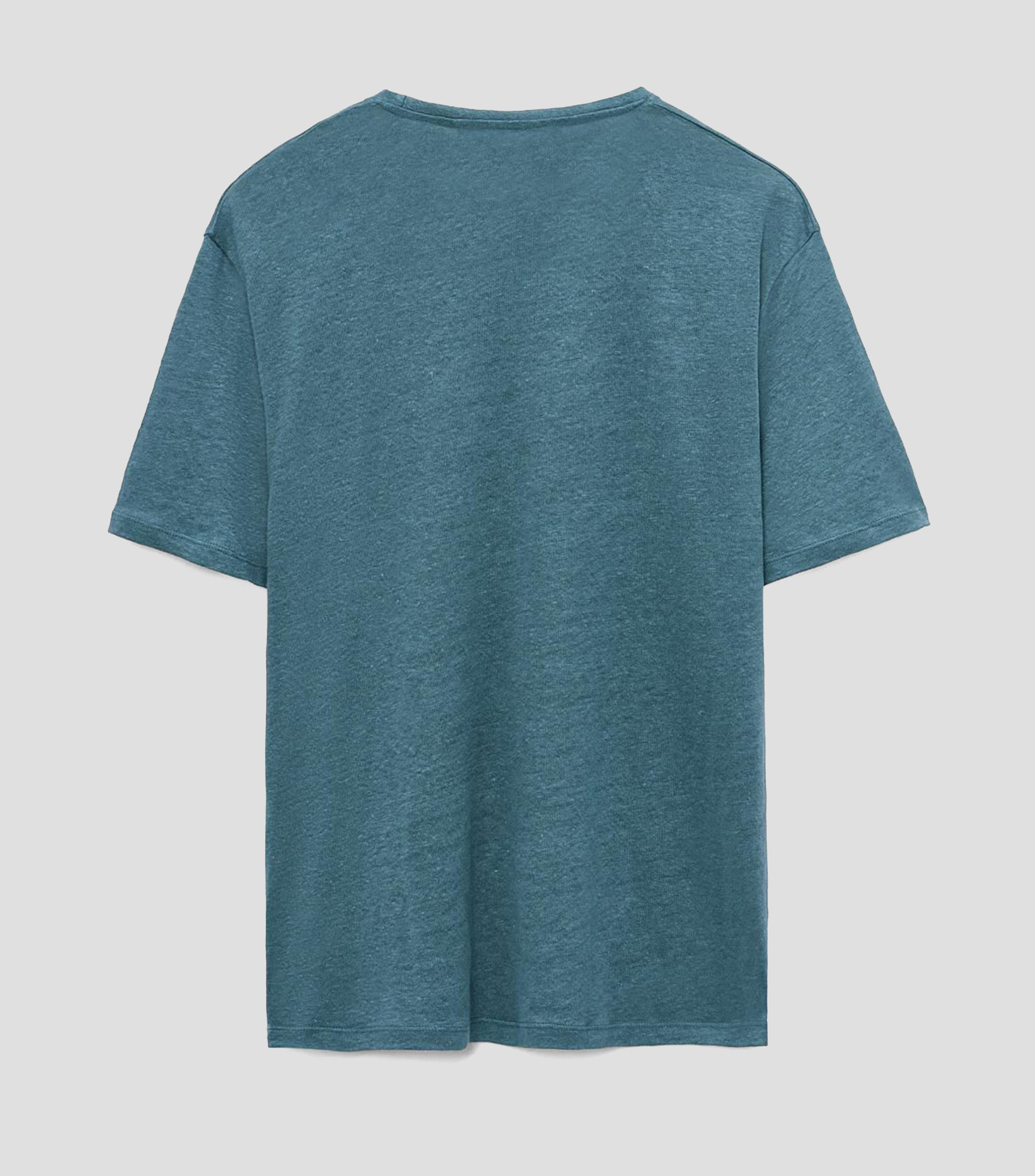 Playera de cuello redondo con manga corta lisa Hombre